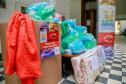 Ponto de arrecadação de cobertores e roupas. Foto: Valdelino Pontes