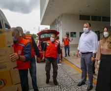 A edição 2021 da campanha Cesta Solidária Paraná, encerrada na terça-feira (06), conseguiu arrecadar mais de 200 toneladas de alimentos. Foto Gilson abreu/AEN