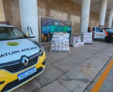 A edição 2021 da campanha Cesta Solidária Paraná, encerrada na terça-feira (06), conseguiu arrecadar mais de 200 toneladas de alimentos. Foto Gilson abreu/AEN