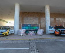 A edição 2021 da campanha Cesta Solidária Paraná, encerrada na terça-feira (06), conseguiu arrecadar mais de 200 toneladas de alimentos. Foto Gilson abreu/AEN