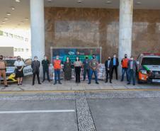 A edição 2021 da campanha Cesta Solidária Paraná, encerrada na terça-feira (06), conseguiu arrecadar mais de 200 toneladas de alimentos. Foto Gilson abreu/AEN