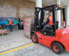 A edição 2021 da campanha Cesta Solidária Paraná, encerrada na terça-feira (06), conseguiu arrecadar mais de 200 toneladas de alimentos. Foto Gilson abreu/AEN