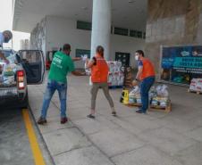 A edição 2021 da campanha Cesta Solidária Paraná, encerrada na terça-feira (06), conseguiu arrecadar mais de 200 toneladas de alimentos. Foto Gilson abreu/AEN