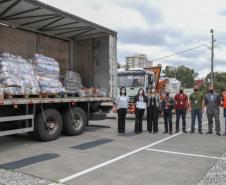 A edição 2021 da campanha Cesta Solidária Paraná, encerrada na terça-feira (06), conseguiu arrecadar mais de 200 toneladas de alimentos. Foto Gilson abreu/AEN