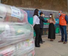 A edição 2021 da campanha Cesta Solidária Paraná, encerrada na terça-feira (06), conseguiu arrecadar mais de 200 toneladas de alimentos. Foto Gilson abreu/AEN