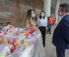 A edição 2021 da campanha Cesta Solidária Paraná, encerrada na terça-feira (06), conseguiu arrecadar mais de 200 toneladas de alimentos. Foto Gilson abreu/AEN